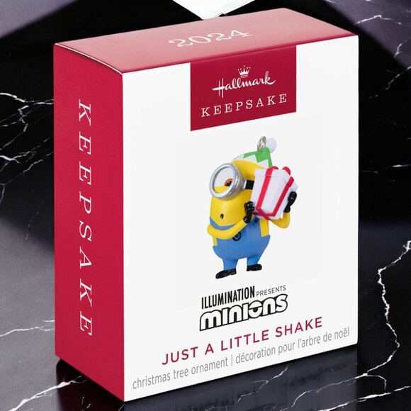 2024 Hallmark Mini Minions Just a Little Shake Ornament, 1" Miniature - Picture 1 of 13